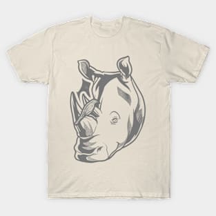 BW Art Rhino T-Shirt